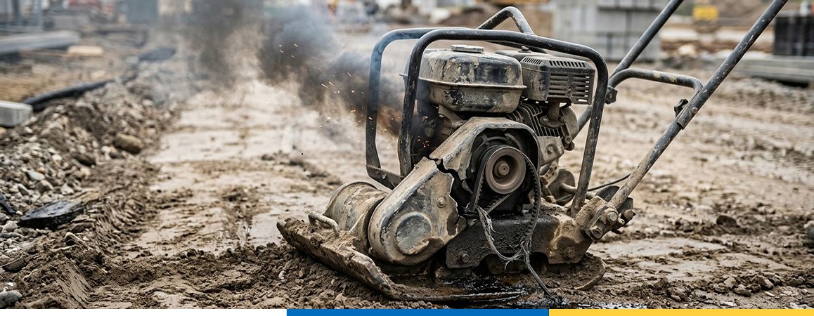 Why Your Plate Compactor Keeps Failing on UAE Soil (And the Right Machine to Fix It)