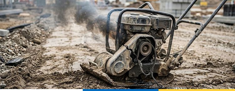 Why Your Plate Compactor Keeps Failing on UAE Soil (And the Right Machine to Fix It)